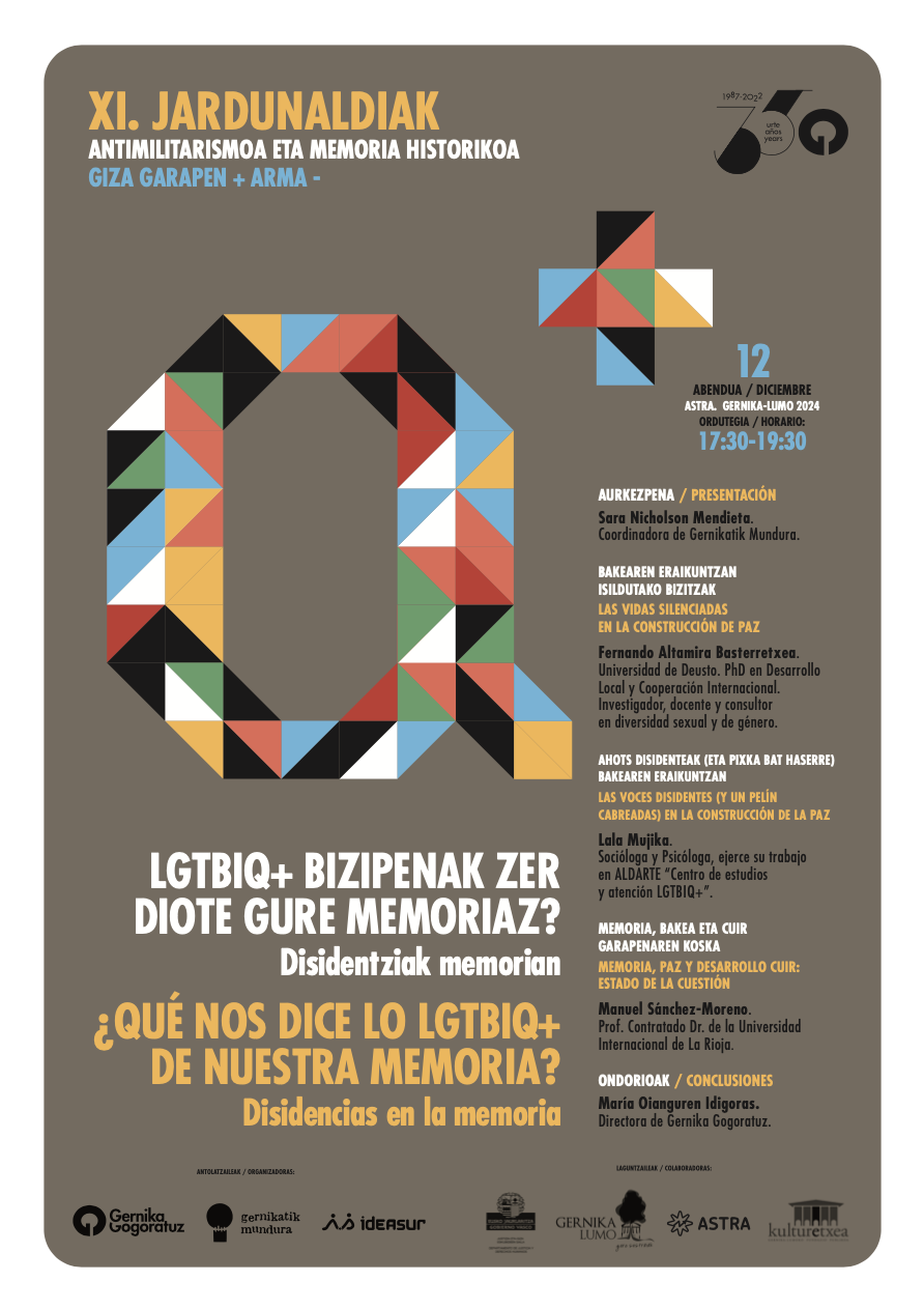 cartel de las Jornadas antimilitaristas y de memoria histórica 2024